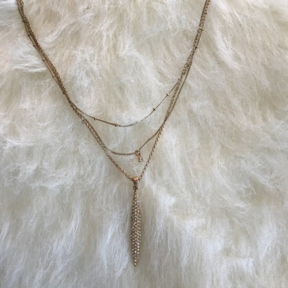 Three Chain Gold Dainty Necklace